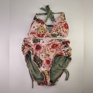 Muted tropical floral bikini